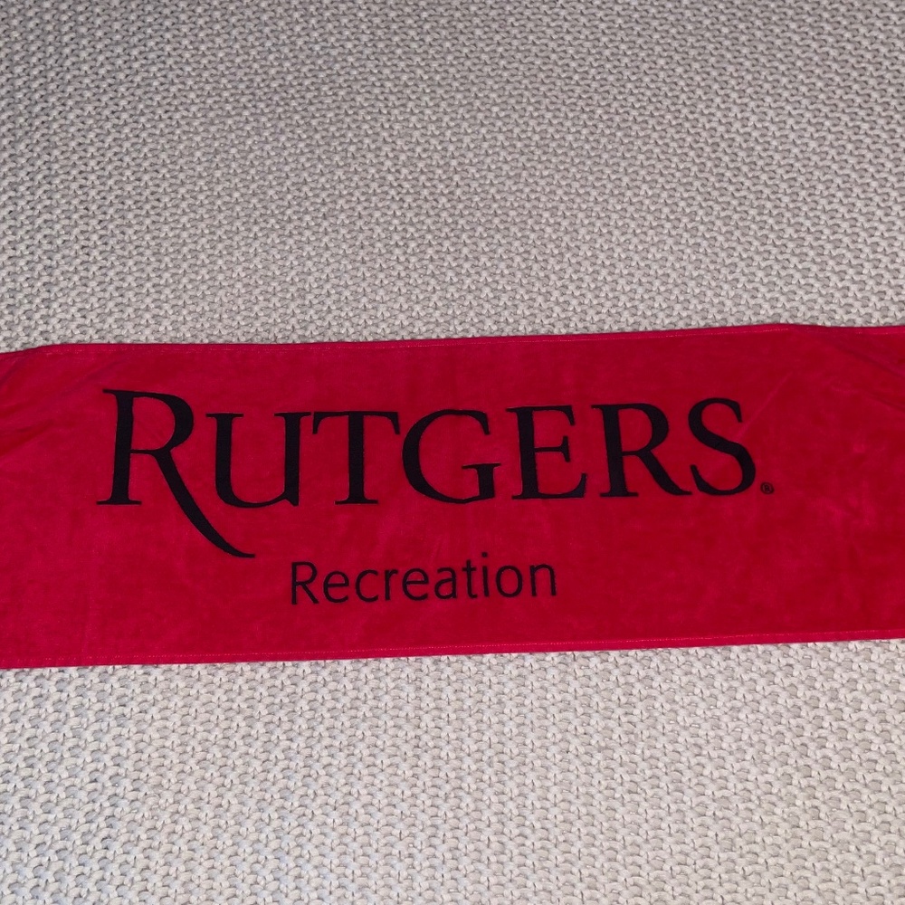 Rutgers Turkish Cotton Signature Towel – Red – 43” x 11.5”
